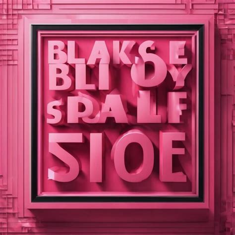 Premium Photo Vector Black Friday Sale Vector Pink Bold Font Ad White Poster