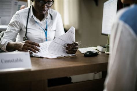 Patient Meeting A Doctor In Clinic Stock Image Image Of Medicine