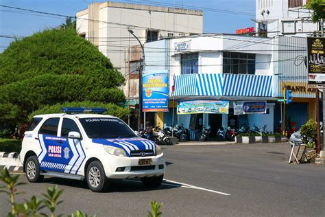 Wonosobo Indonesia April 5 2023 Indonesian Police Patrol Vehicles