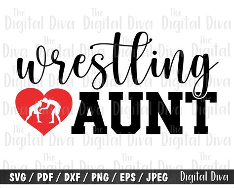 Wrestling Svg Wrestling Aunt Svg My Heart Is On That Mat Etsy India