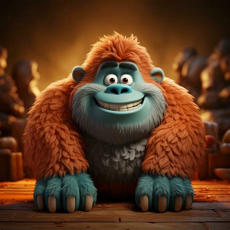 smile gorilla cartoon 3d design 28546551 Stock Photo at Vecteezy