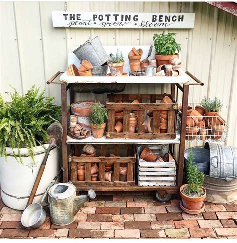 Absolutely Love Repurposed Potting Bench Ideas Outdoor Potting Bench