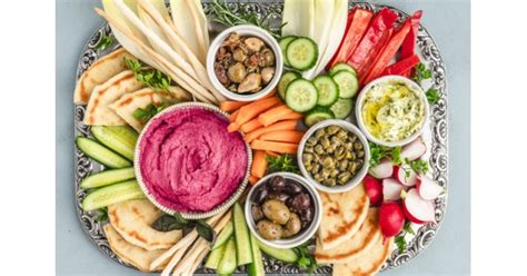 Meze Platter With Hummus Dips Recipe And Preparation Mani