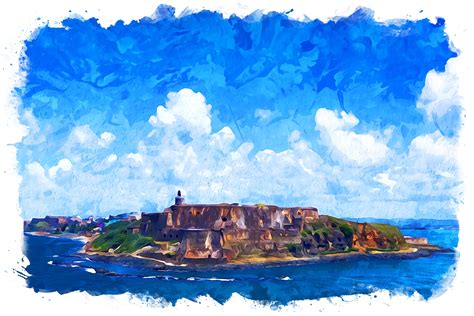 Puerto Rico Tropical Splash Watercolor Graphic by Poster Boutique