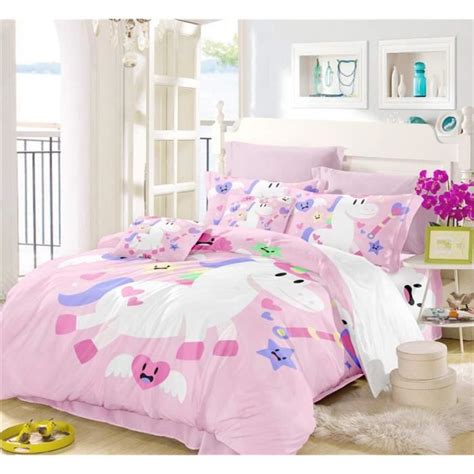 Ensemble Housse De Couette X Cm Licorne Impression Avec Taies D