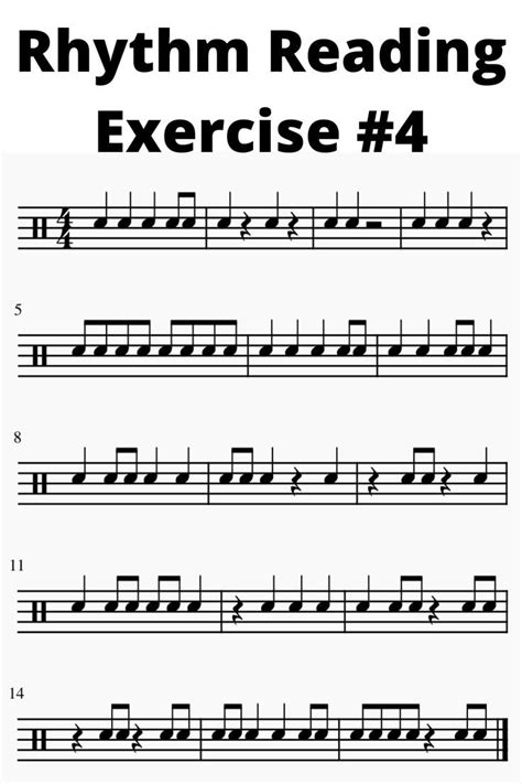 Sheet Music With The Words Rhythm Reading Exercise