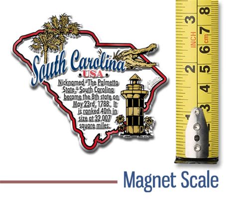 South Carolina Information Map Magnet