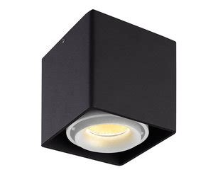 Dimmable LED Surface Mounted Ceiling Spotlight Esto Black With White Bezel