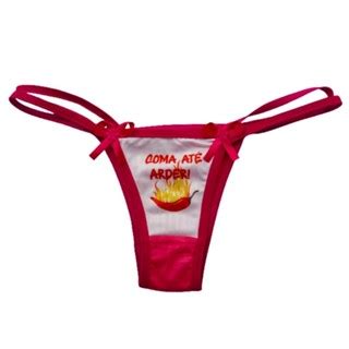 05 Calcinhas Tanga String Frases Ousadas E Picante Shopee Brasil