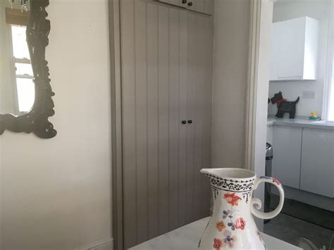 Tongue And Groove Cabinets In Farrow And Ball Dove Tale In The Dining