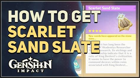 How To Get Scarlet Sand Slate Genshin Impact YouTube