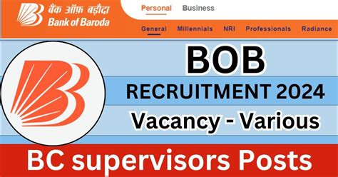 Bob Recruitment 2024 Apply For Bc Supervisor Posts Apply Online