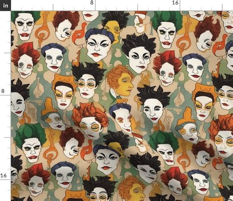 Mardi Gras Masks Of Victorian Villains Fabric Spoonflower