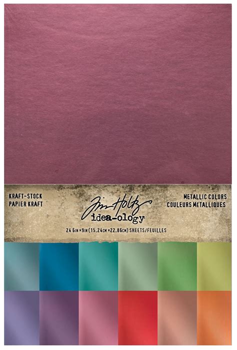 Idea-Ology Kraft-Stock Stack Cardstock Pad 6X9 24/Pkg-Metallic Colors ...