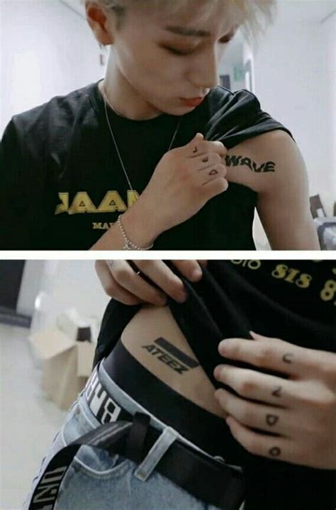 Pin By Frapecc On Ateez⚓️ Kpop Tattoos Korean Tattoos Body Art Tattoos