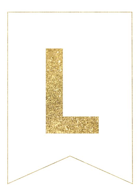 Gold Free Printable Banner Letters Paper Trail Design