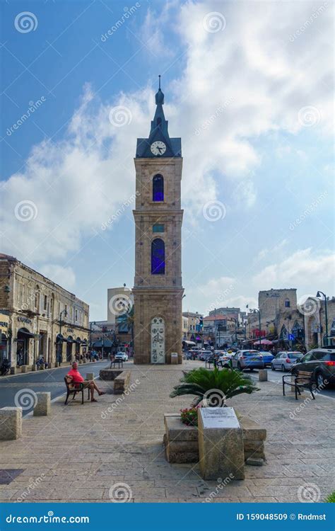 Clock Tower In The Old City Of Jaffa Editorial Stock Image Image Of