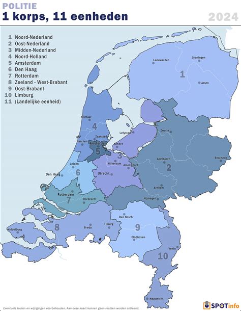 Wandposter Politie Eenheden Geodatashop