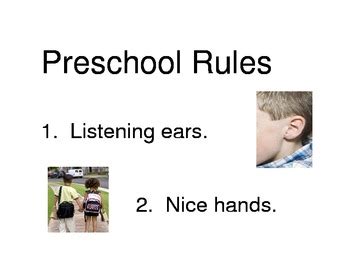 Preschool Rules Poster by Prek Mom | Teachers Pay Teachers