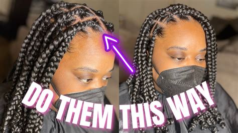 How To Extra Jumbo Box Braids Real Time Rubber Band Method