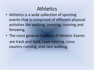 Types of athletics | PPT