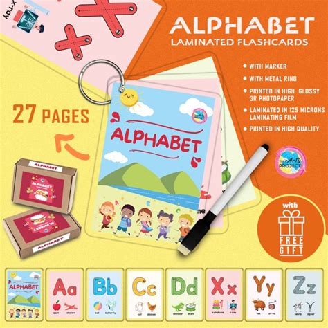 ALPHABET LAMINATED FLASHCARDS TRACING WITH MARKER Shopee Philippines