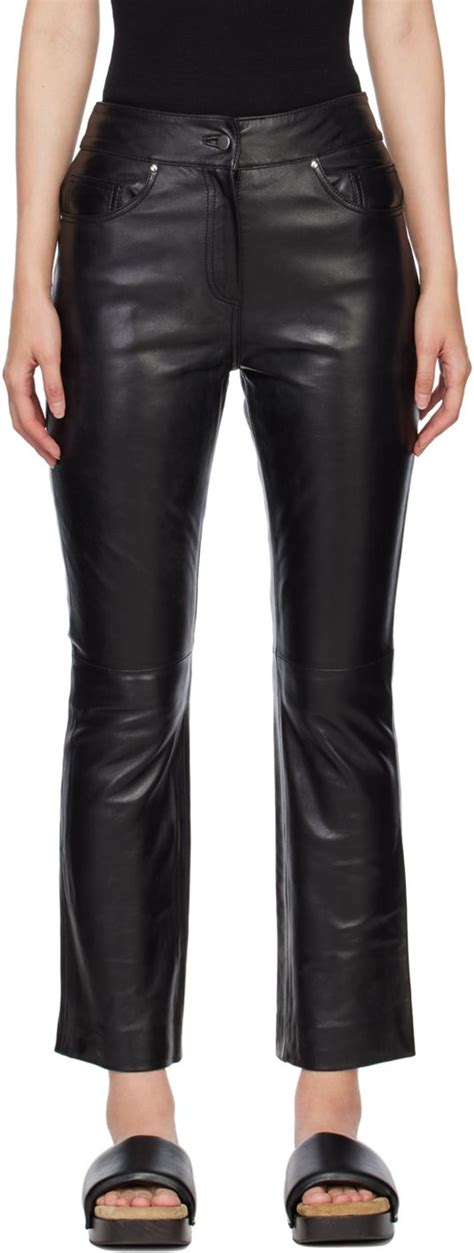 Stand Studio Black Avery Leather Pants Leather Pants Leather