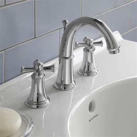 American Standard Portsmouth Polished Chrome 2 Handle Widespread Watersense Bathroom Sink Faucet