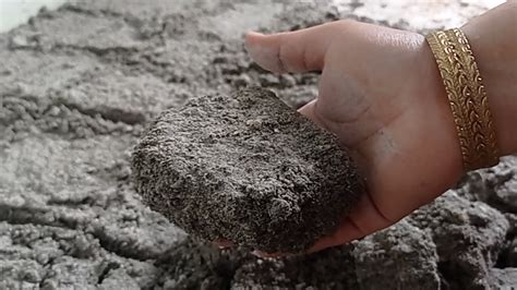 Asmr Super Soft Sand Cement Charcoal Ashes Damp Crumbling On Floor