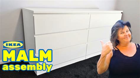 How To Assemble The Ikea Malm 6 Drawer Dresser Youtube