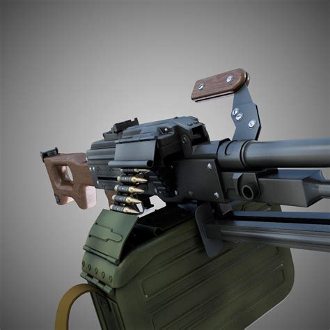 PK Machine gun Hi-Res 3D Model MAX OBJ FBX LWO LW LWS MA MB | CGTrader.com