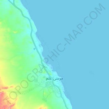 Marsa Alam City topographic map, elevation, terrain