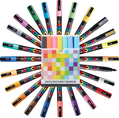 Uni Posca Paint Marker Full Range Bundle Set Mitsubishi All Natural