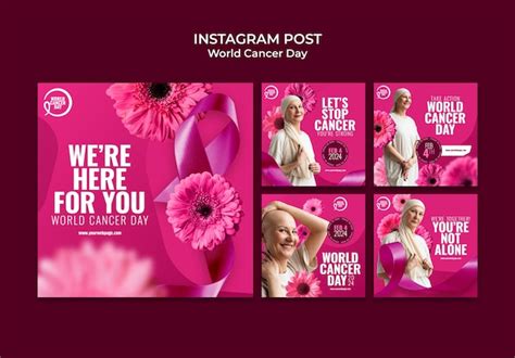 Premium Psd World Cancer Day Instagram Posts