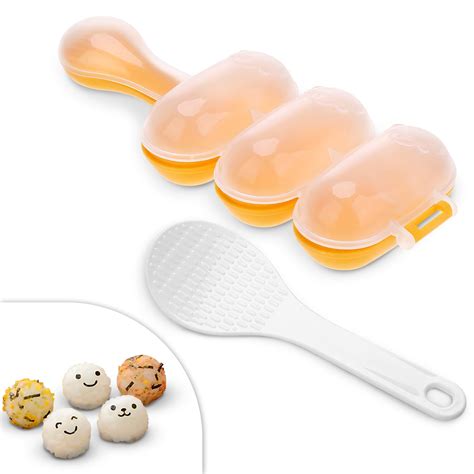 Rice Ball Maker Mold with Rice Paddle - Sushi Maker Rice Ball Mold Rice ...