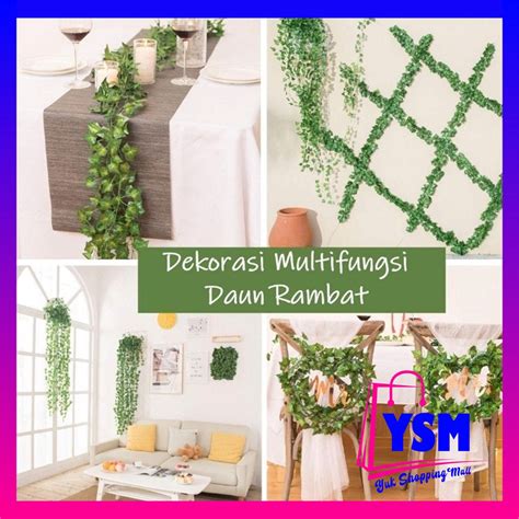 Jual Ysm Daun Rambat Palsu Artificial Cm Plastik Sulur Daun Imitasi