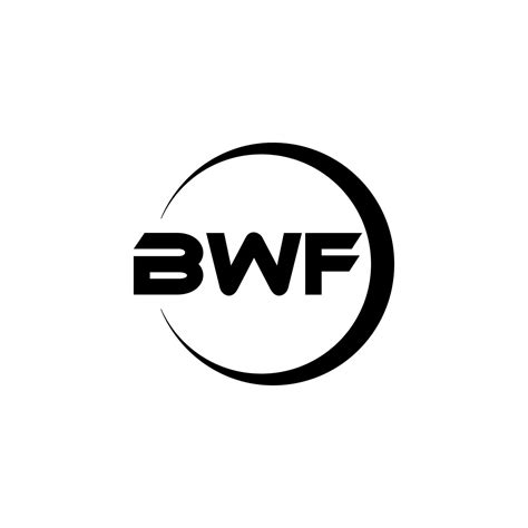 BWF letter logo design in illustration. Vector logo, calligraphy ...