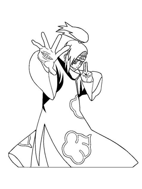 Printable Deidara Akatsuki Coloring Page Free Printable Coloring Pages