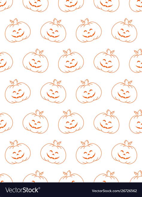 Halloween cute background pumpkin Royalty Free Vector Image