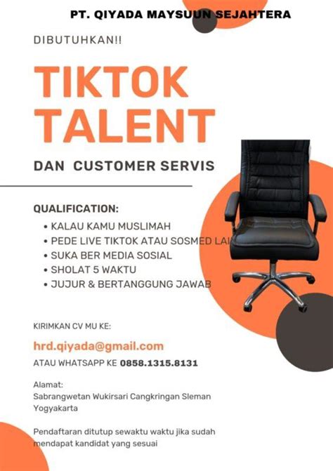 Lowongan Kerja Tiktok Talent Customer Service Di Pt Qiyada Maysuun