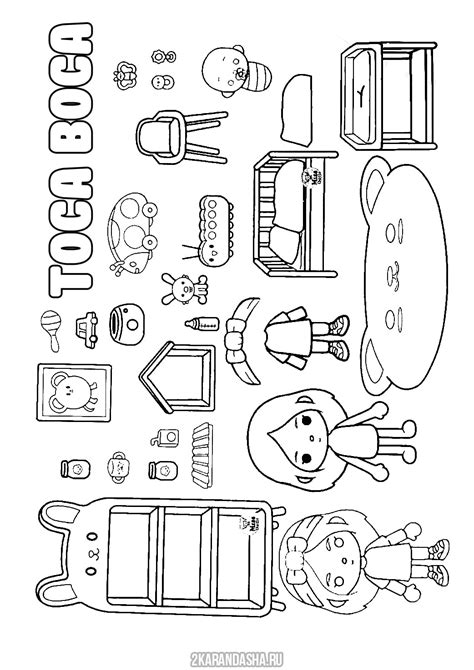 Раскраска мебель тока бока для бумажного домика 81 фото