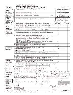 1040 Ez Tax Form 2023 Printable Forms Free Online