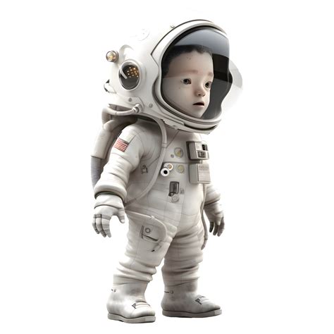 Exploring the Cosmos 3D Astronaut in Space Suit on White Background PNG ...