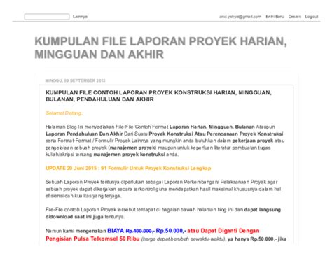 10 Contoh Laporan Akhir Proyek Konstruksi