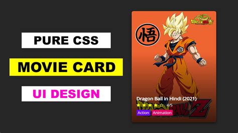 How To Create Card Design Using HTML And CSS Movie Card Design Html