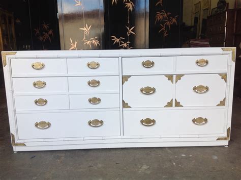 White Faux Bamboo Dresser by Thomasville – Haute Juice