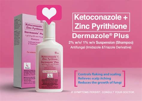 Dermazole Plus Shampoo Ketozonazole Ml Antidandruff Antifungal