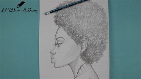 How To Draw Black Girl Side Face How To Draw Kinky How To Draw