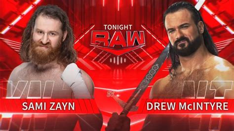 Drew Mcintyre Vs Sami Zayn Aparece Rhea Ripley Wwe Raw En