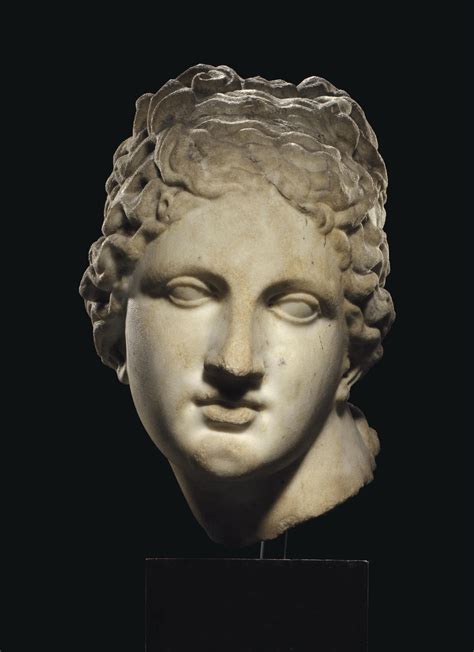 A Roman Marble Head Of Venus Circa 1st Century Bc 1st Century Ad